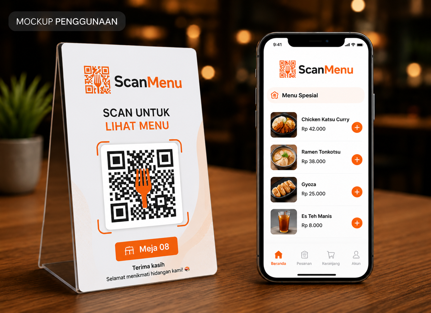 Mockup QR Menu ScanMenu